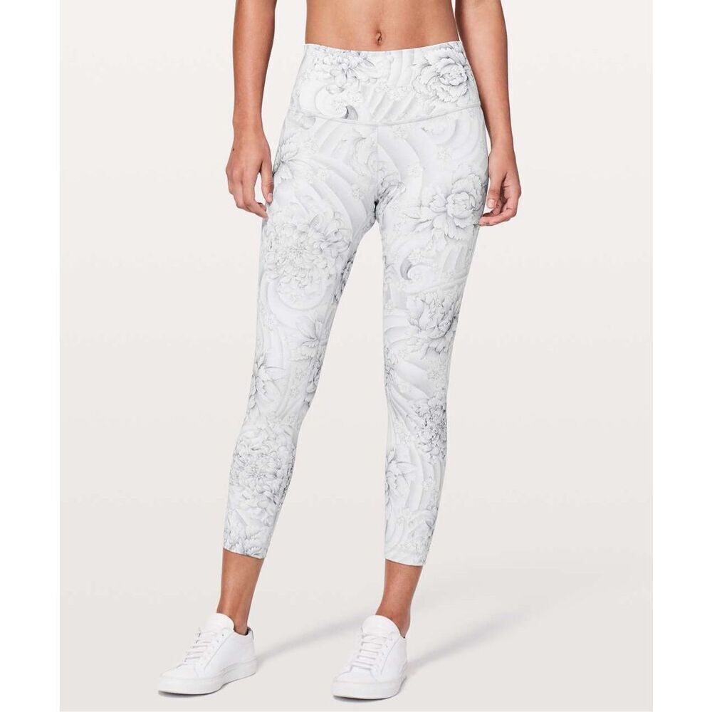 High-Waist Floral Print Capri Legging